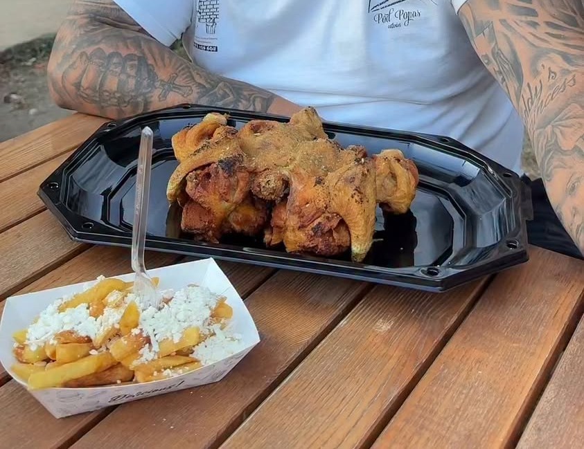 Pui prăjit în untură de porc